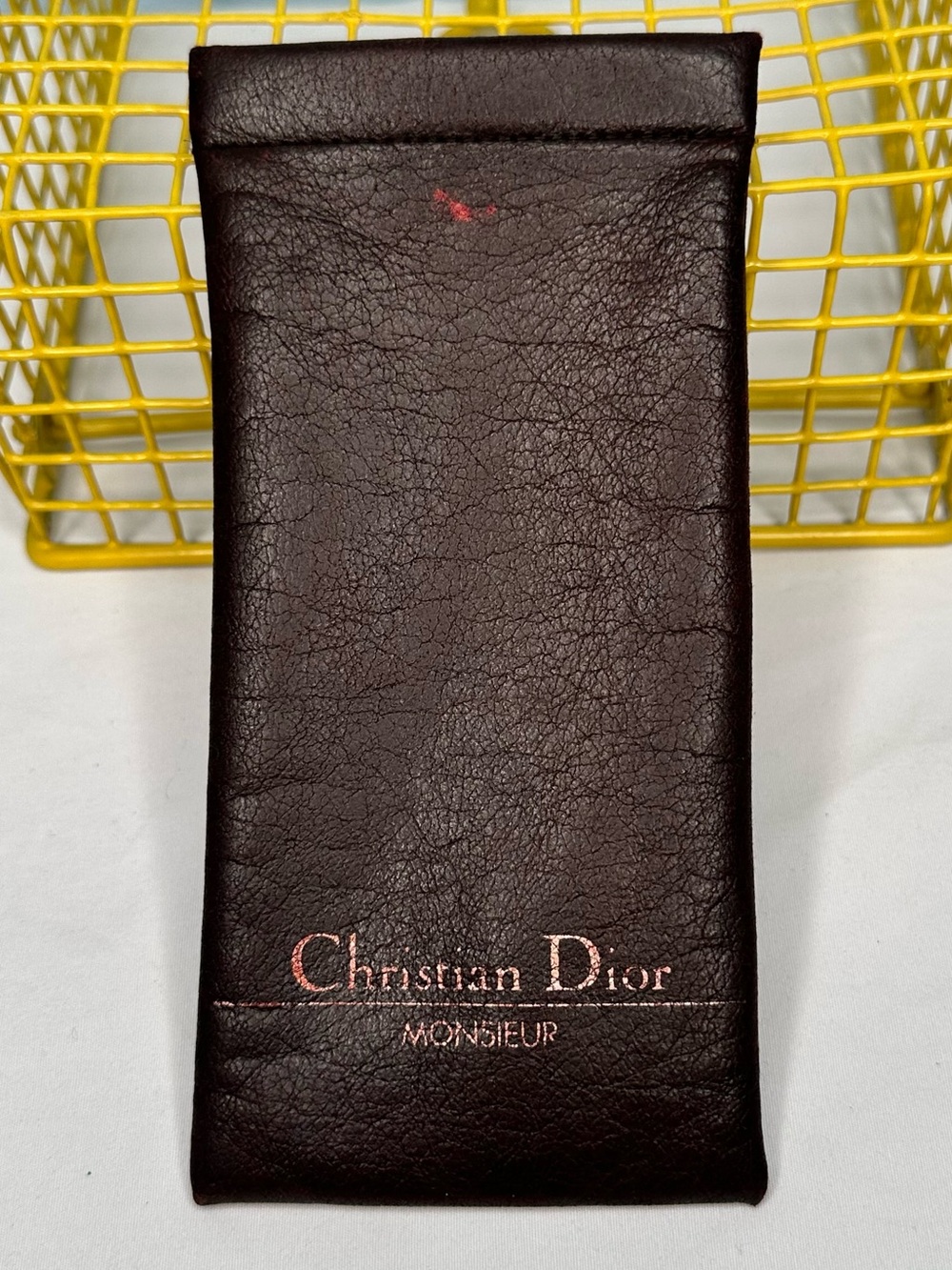 Christian Dior Monsieur Vintage Eyewear Sleeve - Dark Brown with Rose Gold Logo